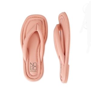 No Boundaries Pink Fluffy Flip Flops